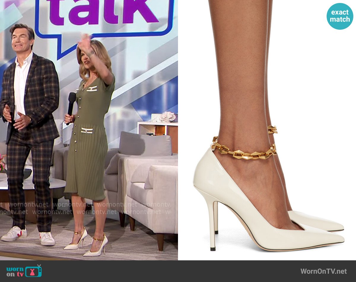 Jimmy Choo Talura Pumps worn by Natalie Morales on The Talk