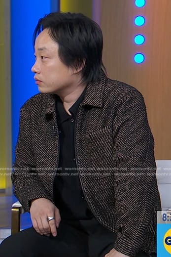 Jimmy O. Yang’s brown jacket on Good Morning America