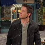 JJ’s grey waffle henley shirt on Days of our Lives