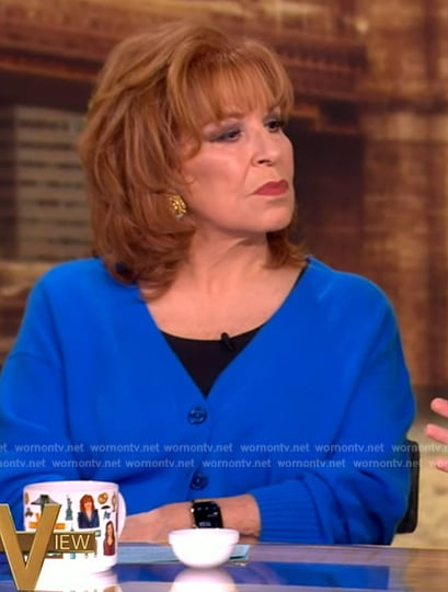 Joy's blue cardigan on The View