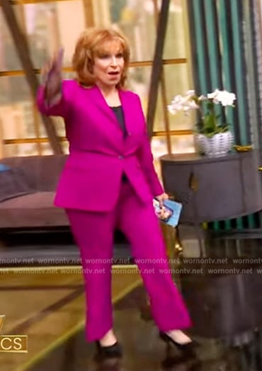 Joy's pink blazer and pants on The View