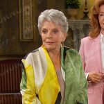 Julie’s yellow and green printed jacket on Days of our Lives