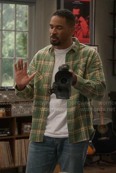 Junior's green plaid shirt on Poppas House