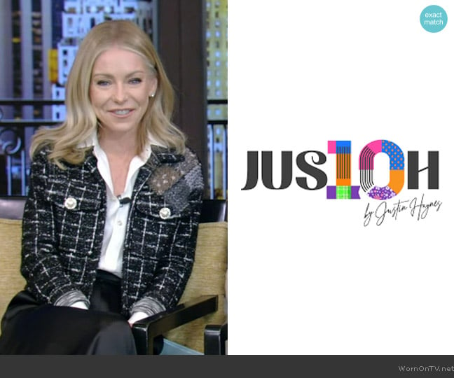 Jus10H Custom Jacket worn by Kelly Ripa on Live with Kelly and Mark