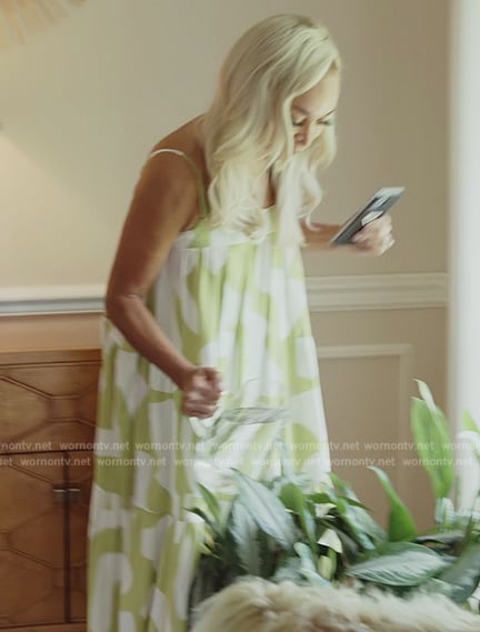 Karen's floral print dress on The Real Housewives of Potomac