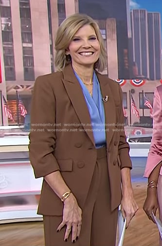 Kate’s brown blazer and pant suit on NBC News Daily