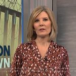 Kate’s brown floral blouse on NBC News Daily