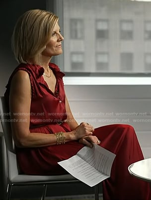 Kate's red ruffle neck dress on NBC News Daily