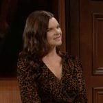 Katie’s velvet leopard dress on The Bold and the Beautiful