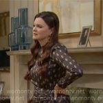 Katie’s paisley print mini dress on The Bold and the Beautiful
