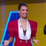 Kylie Cantrall’s red contrast collar mini dress on Good Morning America