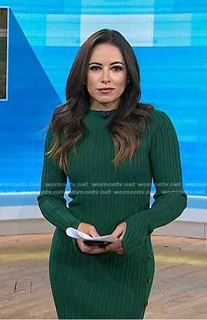 Kaylee's green ribbed dress on Today