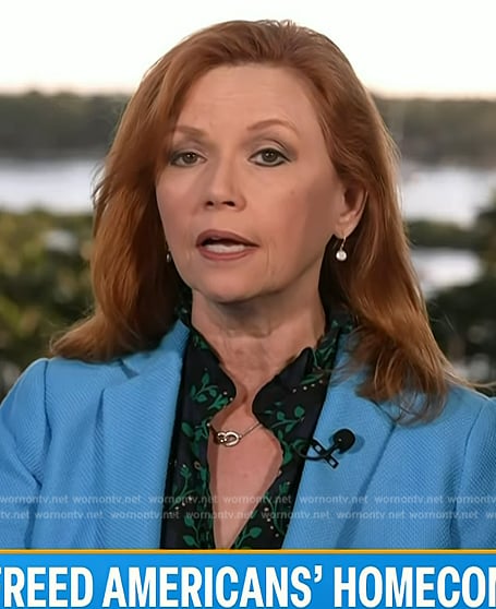 Kelly O’Donnell’s floral blouse and blue blazer on Today