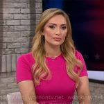 Kelly O’Grady’s pink short sleeve dress on CBS Mornings
