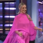 Kelsea Ballerini’s pink split sleeve top on The Kelly Clarkson Show