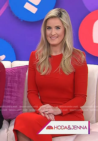 Kelsey Murphy’s red sheath dress on Today