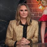 Keltie’s gold metallic jacket and mini skirt on E! News