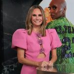 Keltie’s rose applique cutout dress on E! News