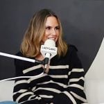 Keltie’s striped v-neck sweater on E! News