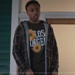 Kenny’s black Los Angeles tee on Cobra Kai