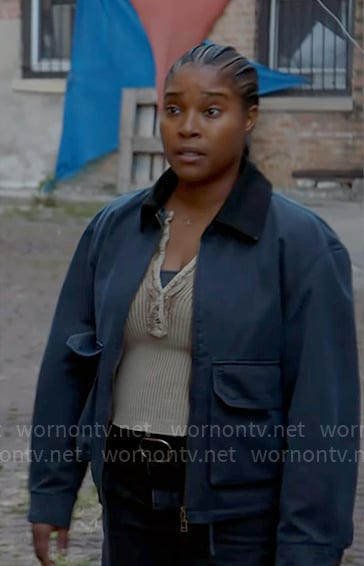 Kiana's navy jacket on Chicago PD