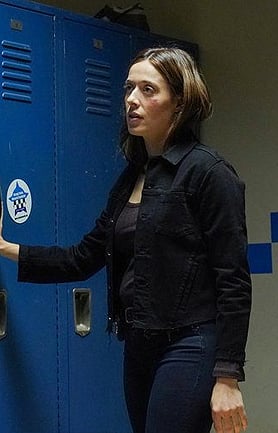 Kim’s black denim jacket on Chicago PD