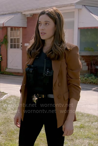 Kim’s brown blazer on Chicago PD