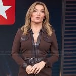 Kit's brown rip front dress on Access Hollywood