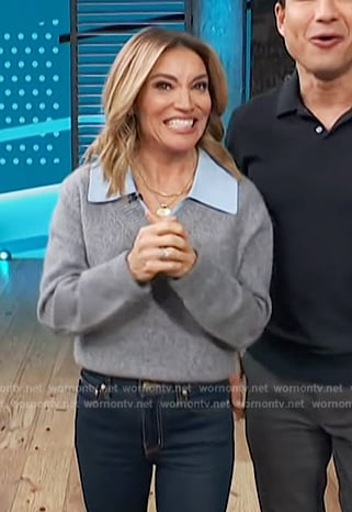 Kit's layered sweater on Access Hollywood