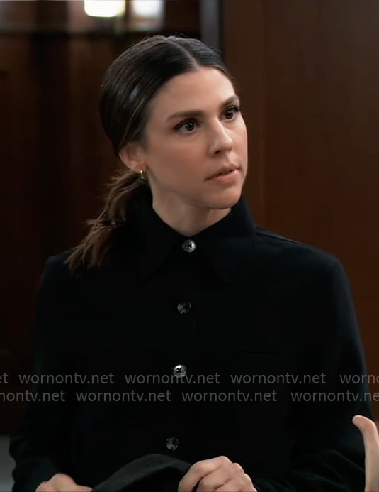 Kristina's black jacket on General Hospital