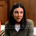 Kristina’s green v-neck cardigan on General Hospital