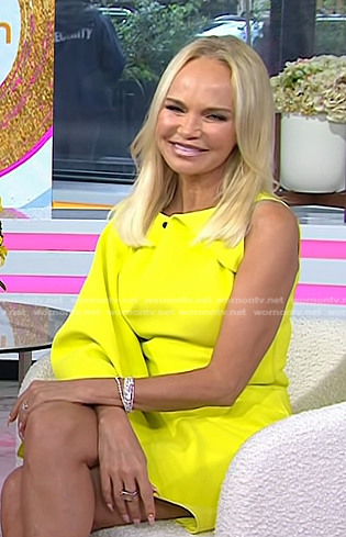 Kristin Chenoweth’s yellow one-shoulder mini dress on Today