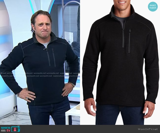 Kuhl Interceptr Quarter-Zip Fleece Sweater worn by George Oliphant on Today