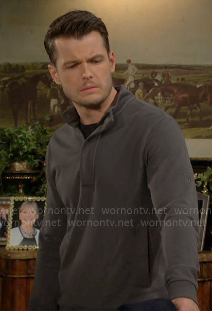 Kyle’s quarter-zip pullover on The Young and the Restless