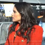 Lilia Luciano’s red tweed blazer on CBS Mornings