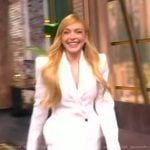 Lindsay Lohan’s white asymmetric blazer on The View