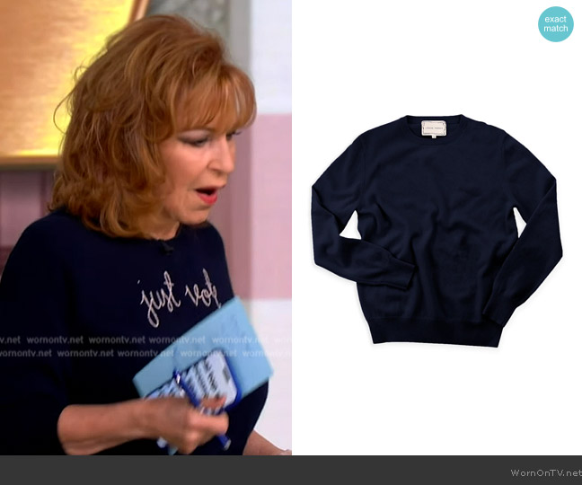 Lingua Franca Custom Womens Crewneck worn by Joy Behar on The View