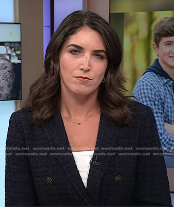Liz Kreutz's navy tweed blazer on Today