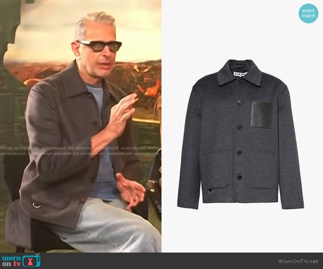 Loewe Workwear Jacket in wool and cashmere worn by Jeff Goldblum on Today