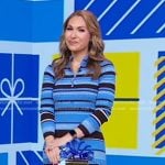 Lori’s blue striped ribbed knit dress on Good Morning America