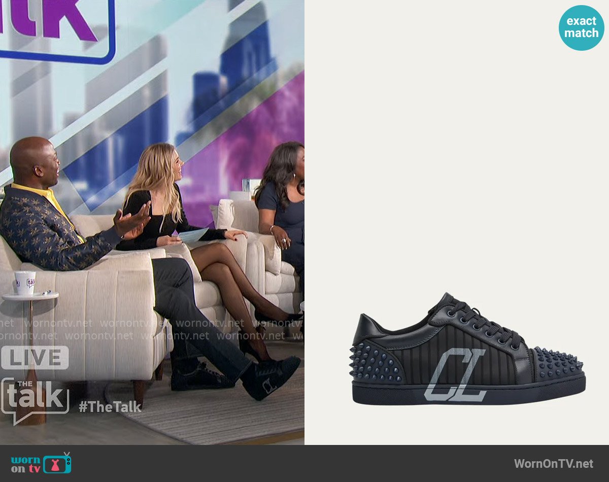 Christian Louboutin Seavaste 2 Varsimax Red-Sole Low Top Sneakers worn by Akbar Gbajabiamila on The Talk