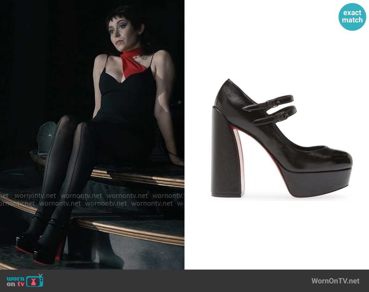 Sofia’s mary jane heels on The Penguin