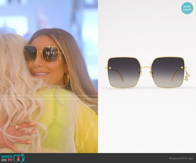 Louis Vuitton LV Charm Square Sunglasses worn by Dorit Kemsley on The Real Housewives of Beverly Hills