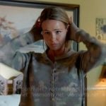 Lyla's camo print cardigan on Chicago Fire