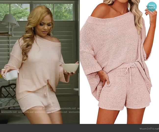 Mafulus Knit Two Piece Set worn by Gizelle Bryant on The Real Housewives of Potomac