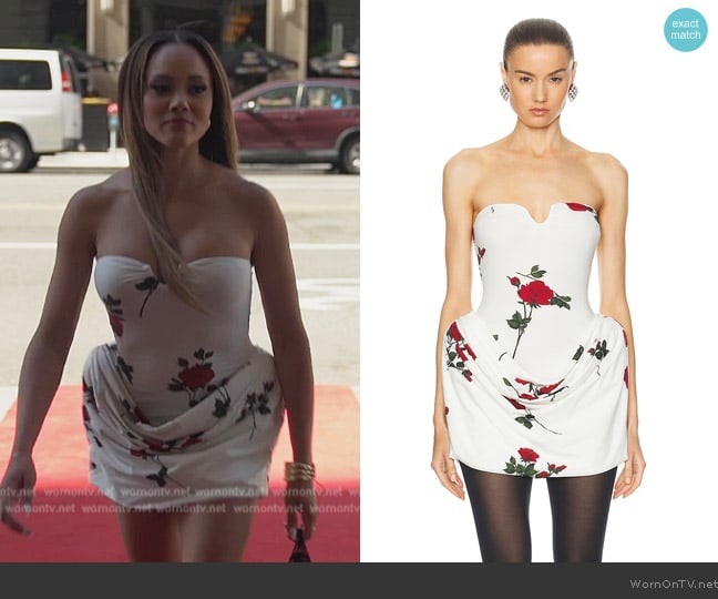 Magda Butrym Draped Mini Dress worn by Ashley Darby on The Real Housewives of Potomac