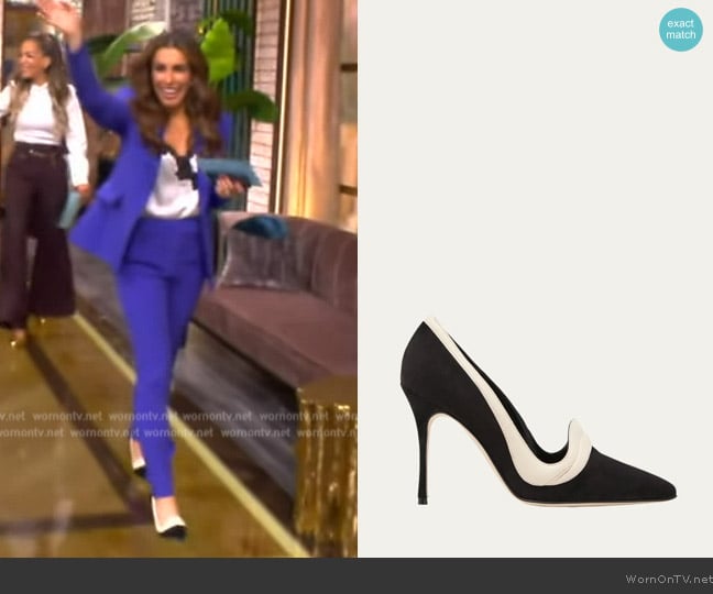 Manolo Blahnik Fabio Mixed Leather Stiletto Pumps worn by Alyssa Farah Griffin on The View