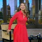 Maria Menounos's red shirtdress on Live with Kelly and Mark