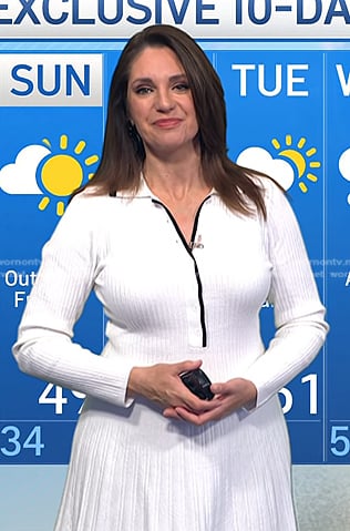 Maria's white ribbed polo dress on Today