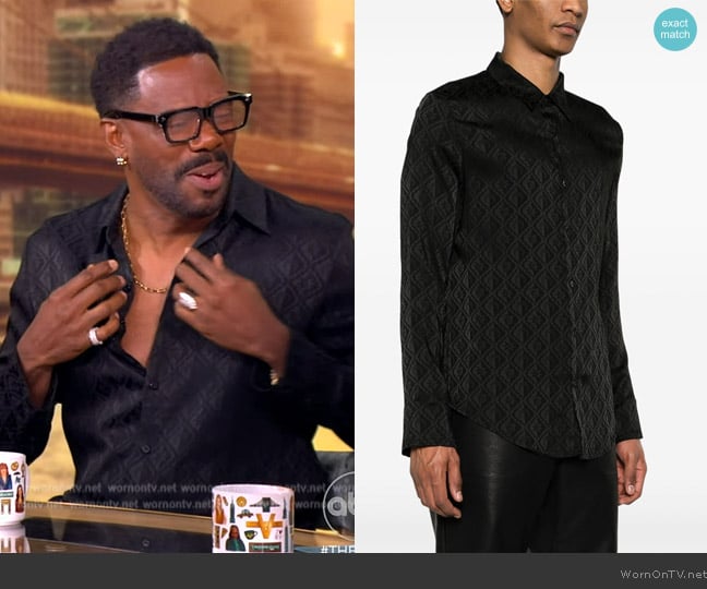 Marine Serre Moon Diamant jacquard shirt worn by Colman Domingo on The View